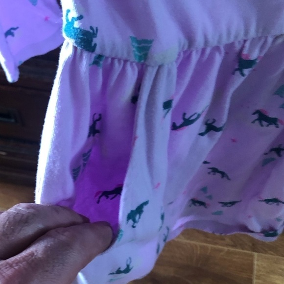 Cat & Jack long sleeve pink unicorn dress with pockets in size S (6-6x) - Picture 4 of 5
